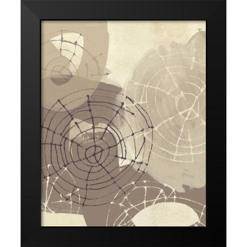 Spiral Gesture II Black Modern Wood Framed Art Print by Vess, June Erica