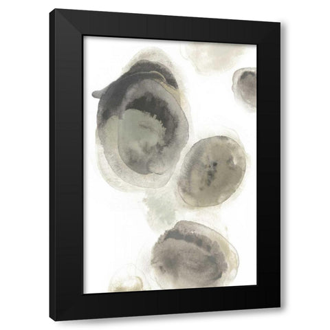 Water Stones I Black Modern Wood Framed Art Print with Double Matting by Vess, June Erica