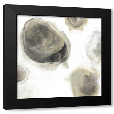 Water Stones IV Black Modern Wood Framed Art Print with Double Matting by Vess, June Erica
