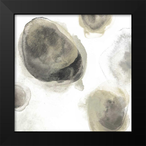 Water Stones IV Black Modern Wood Framed Art Print by Vess, June Erica