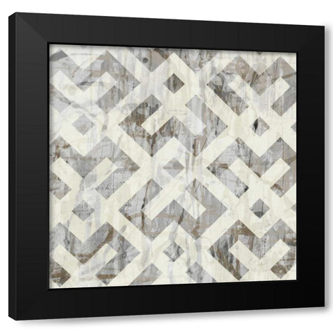 Neutral Metric I Black Modern Wood Framed Art Print by Goldberger, Jennifer