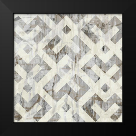 Neutral Metric I Black Modern Wood Framed Art Print by Goldberger, Jennifer