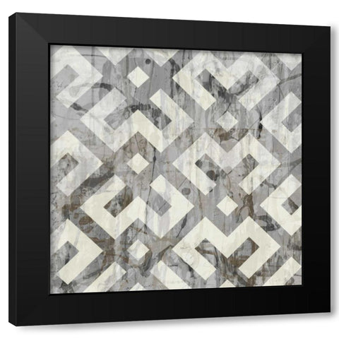 Neutral Metric II Black Modern Wood Framed Art Print by Goldberger, Jennifer