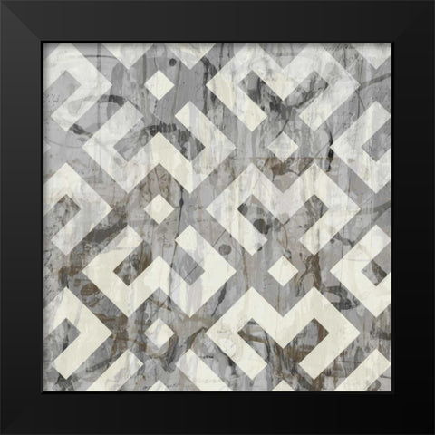 Neutral Metric II Black Modern Wood Framed Art Print by Goldberger, Jennifer