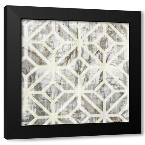Neutral Metric III Black Modern Wood Framed Art Print by Goldberger, Jennifer