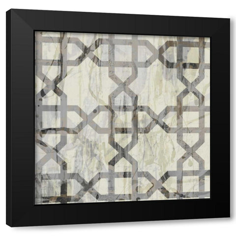 Neutral Metric V Black Modern Wood Framed Art Print with Double Matting by Goldberger, Jennifer