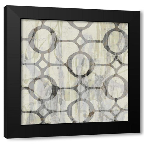 Neutral Metric IX Black Modern Wood Framed Art Print with Double Matting by Goldberger, Jennifer