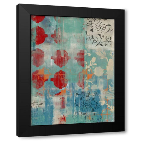 Persian Dreams I Black Modern Wood Framed Art Print by Vess, June Erica