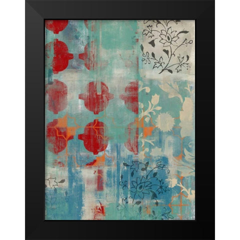 Persian Dreams I Black Modern Wood Framed Art Print by Vess, June Erica