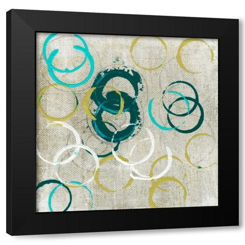 Graffiti I Black Modern Wood Framed Art Print with Double Matting by Fagalde, Jarman