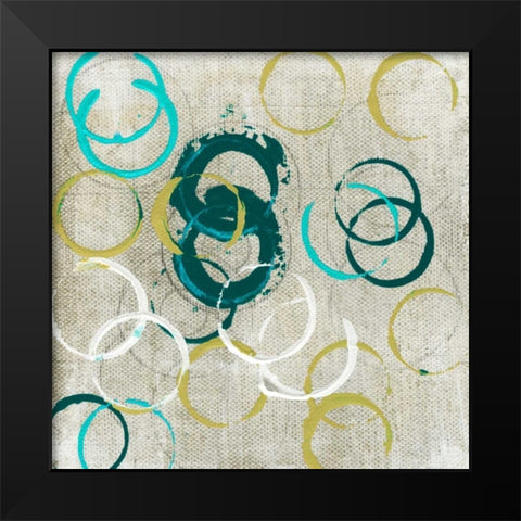 Graffiti I Black Modern Wood Framed Art Print by Fagalde, Jarman