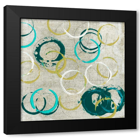 Graffiti II Black Modern Wood Framed Art Print with Double Matting by Fagalde, Jarman