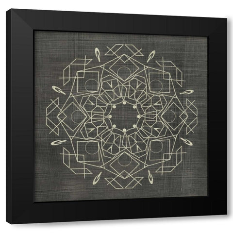 Geometric Tile IV Black Modern Wood Framed Art Print by Zarris, Chariklia