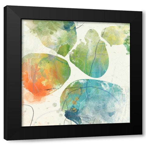 Color Motion I Black Modern Wood Framed Art Print with Double Matting by Vess, June Erica