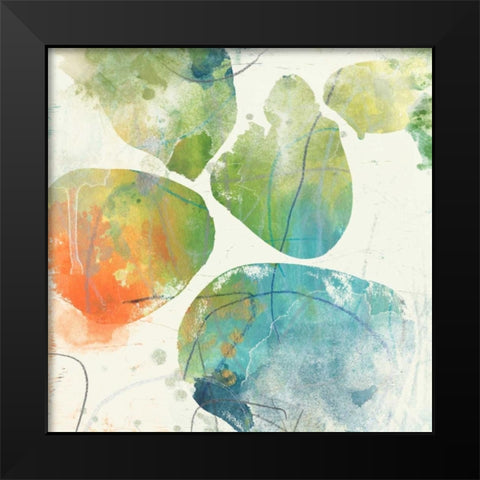 Color Motion I Black Modern Wood Framed Art Print by Vess, June Erica