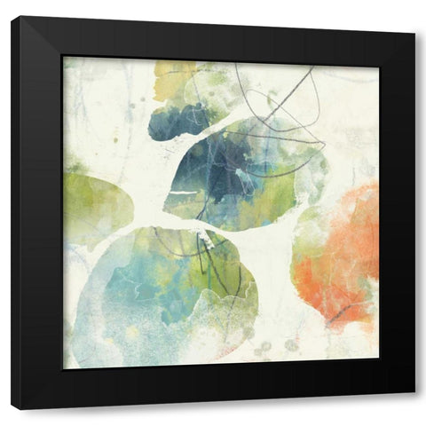 Color Motion II Black Modern Wood Framed Art Print by Vess, June Erica