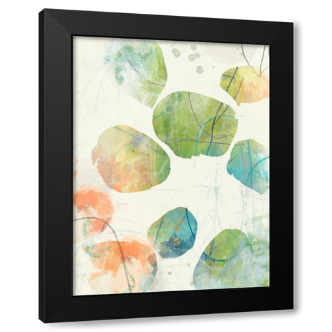 Color Motion III Black Modern Wood Framed Art Print by Vess, June Erica