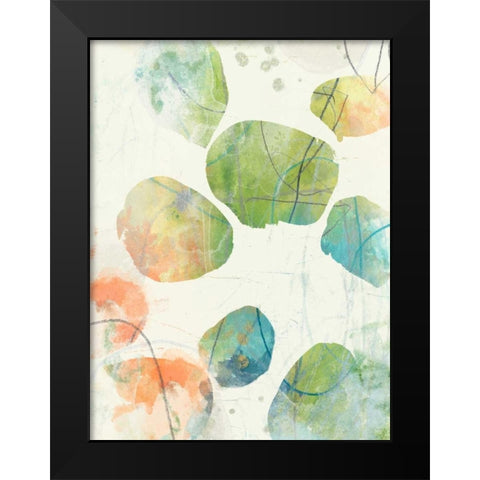 Color Motion III Black Modern Wood Framed Art Print by Vess, June Erica