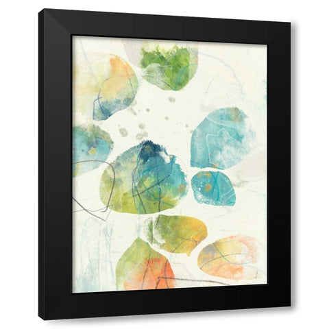 Color Motion IV Black Modern Wood Framed Art Print with Double Matting by Vess, June Erica