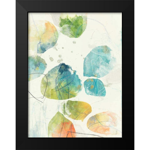 Color Motion IV Black Modern Wood Framed Art Print by Vess, June Erica