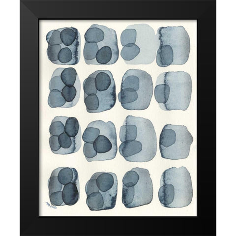 Indigo Four Black Modern Wood Framed Art Print by Galapon, Nikki