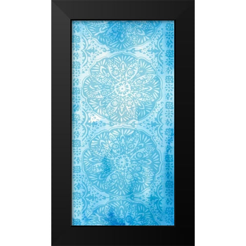 Cobalt Deco Panel I Black Modern Wood Framed Art Print by Zarris, Chariklia