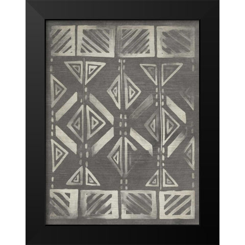Mudcloth Patterns III Black Modern Wood Framed Art Print by Vess, June Erica