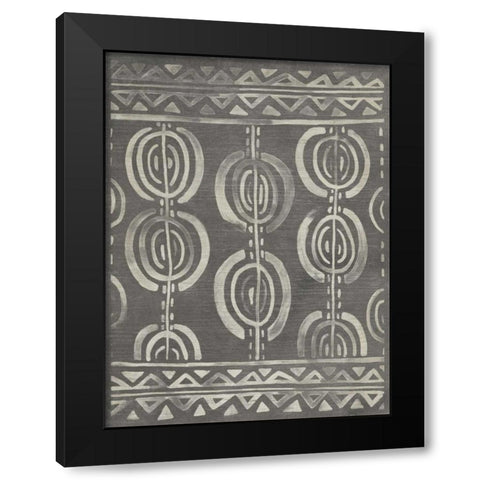 Mudcloth Patterns IV Black Modern Wood Framed Art Print by Vess, June Erica