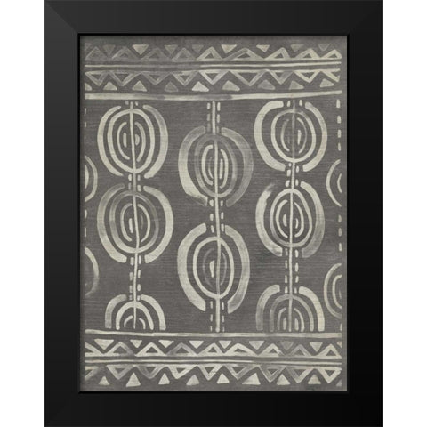 Mudcloth Patterns IV Black Modern Wood Framed Art Print by Vess, June Erica