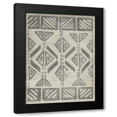 Mudcloth Patterns VII Black Modern Wood Framed Art Print by Vess, June Erica
