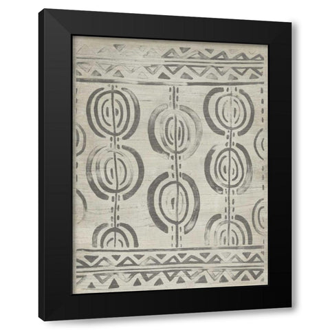 Mudcloth Patterns VIII Black Modern Wood Framed Art Print by Vess, June Erica