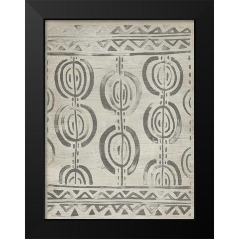 Mudcloth Patterns VIII Black Modern Wood Framed Art Print by Vess, June Erica