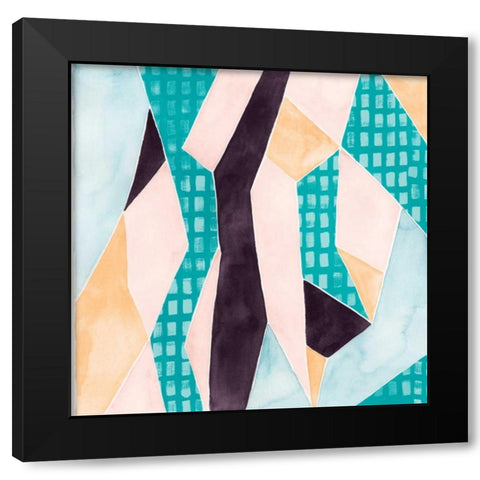 Sakura Abstract I Black Modern Wood Framed Art Print with Double Matting by Popp, Grace