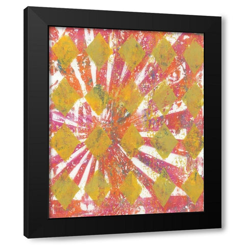 Harlequin Abstract II Black Modern Wood Framed Art Print with Double Matting by McCavitt, Naomi