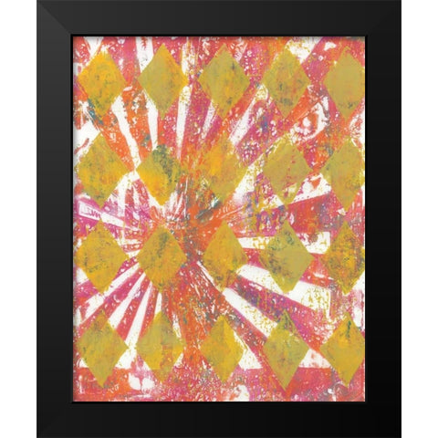 Harlequin Abstract II Black Modern Wood Framed Art Print by McCavitt, Naomi