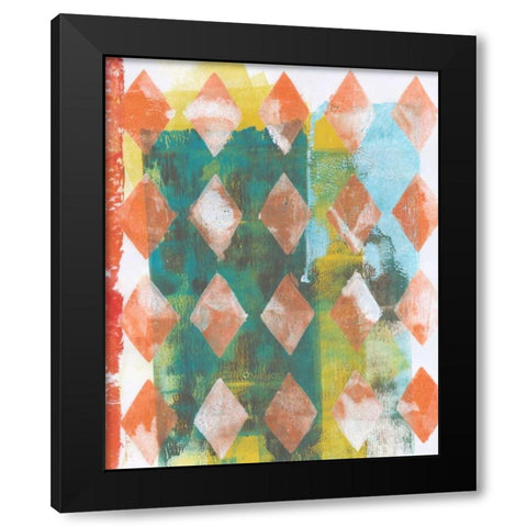 Harlequin Abstract III Black Modern Wood Framed Art Print with Double Matting by McCavitt, Naomi