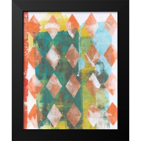 Harlequin Abstract III Black Modern Wood Framed Art Print by McCavitt, Naomi