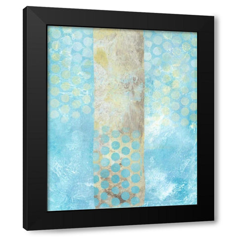 Dots on Blue I Black Modern Wood Framed Art Print with Double Matting by McCavitt, Naomi