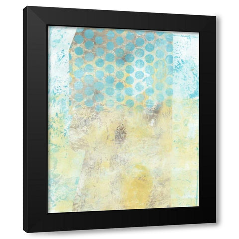 Dots on Blue II Black Modern Wood Framed Art Print with Double Matting by McCavitt, Naomi