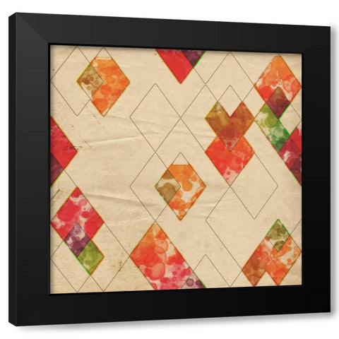 Geometric Color Shape II Black Modern Wood Framed Art Print by Orlov, Irena