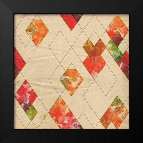 Geometric Color Shape II Black Modern Wood Framed Art Print by Orlov, Irena