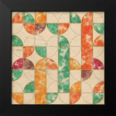 Geometric Color Shape III Black Modern Wood Framed Art Print by Orlov, Irena