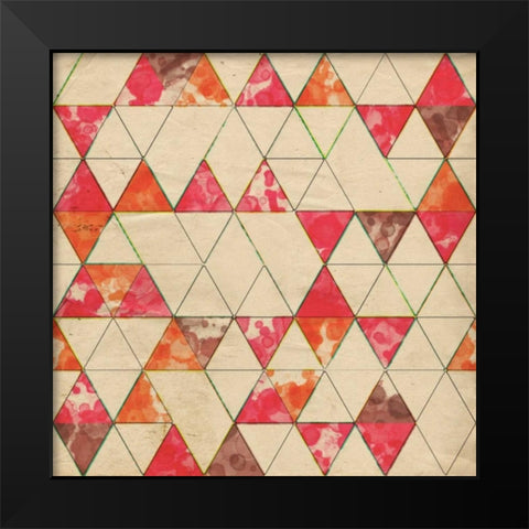 Geometric Color Shape IV Black Modern Wood Framed Art Print by Orlov, Irena