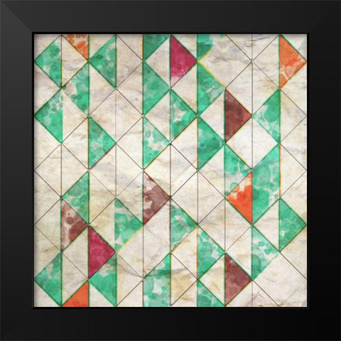 Geometric Color Shape VIII Black Modern Wood Framed Art Print by Orlov, Irena