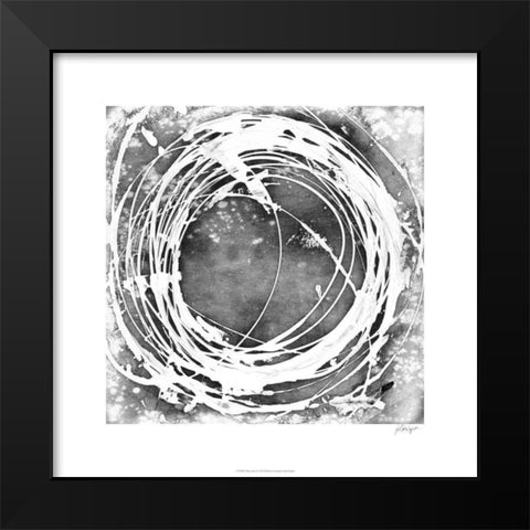 Three-Sixty I Black Modern Wood Framed Art Print by Harper, Ethan