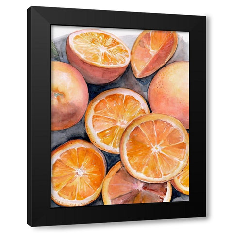Fruit Slices III Black Modern Wood Framed Art Print by Parker, Jennifer Paxton