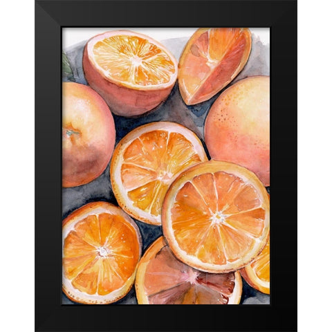 Fruit Slices III Black Modern Wood Framed Art Print by Parker, Jennifer Paxton