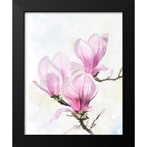 Magnolia Blooms II Black Modern Wood Framed Art Print by Parker, Jennifer Paxton