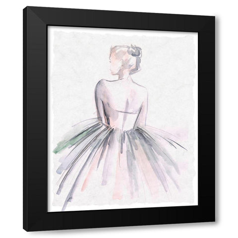 Watercolor Ballerina I Black Modern Wood Framed Art Print by Parker, Jennifer Paxton