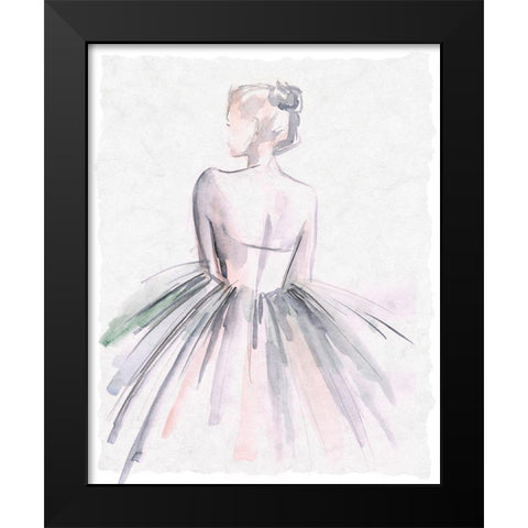 Watercolor Ballerina I Black Modern Wood Framed Art Print by Parker, Jennifer Paxton